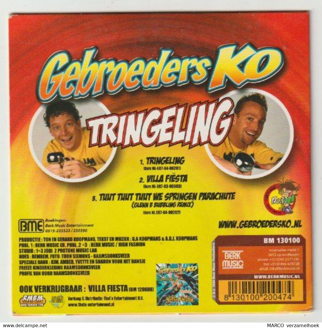 CD Gebroeders KO - Tringeling 2004 - Autres - Musique Néerlandaise