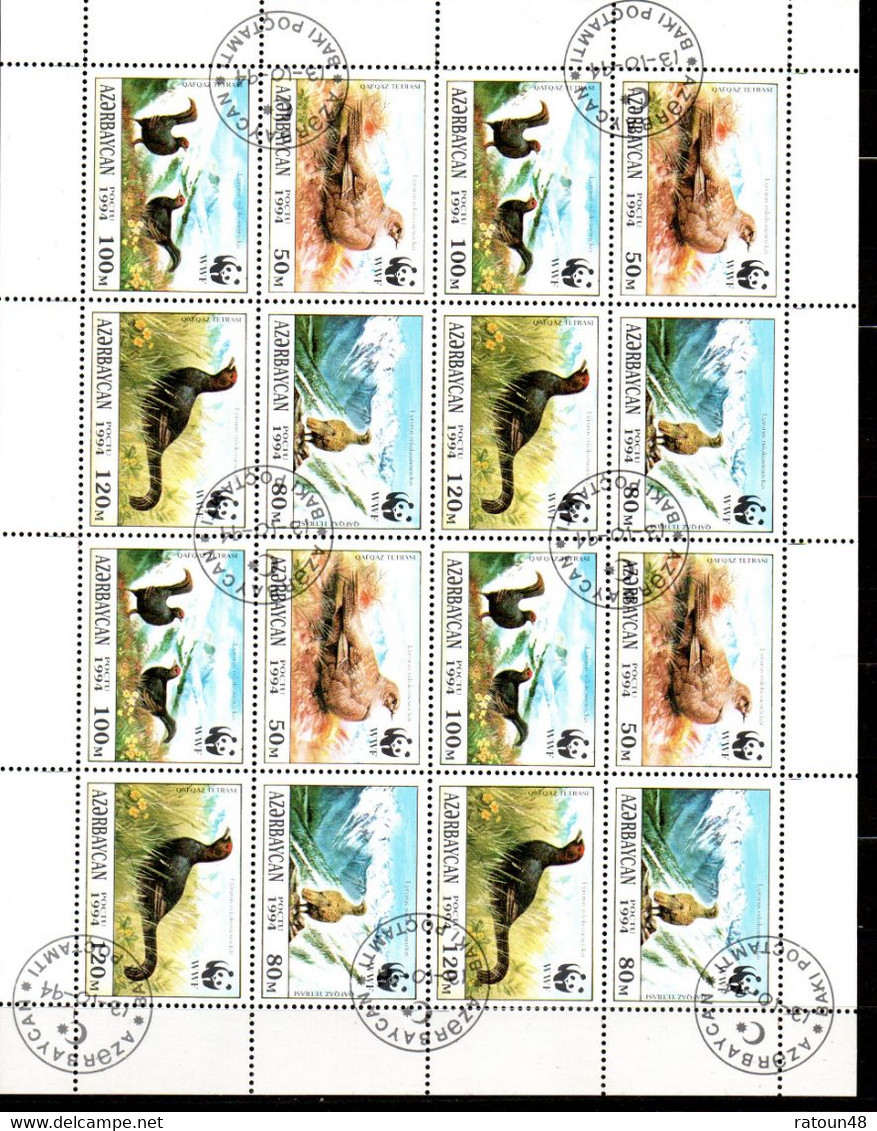 Feuille Contenant 4 Séries N° 163à 166 - AZEBAYCAN - Used Stamps
