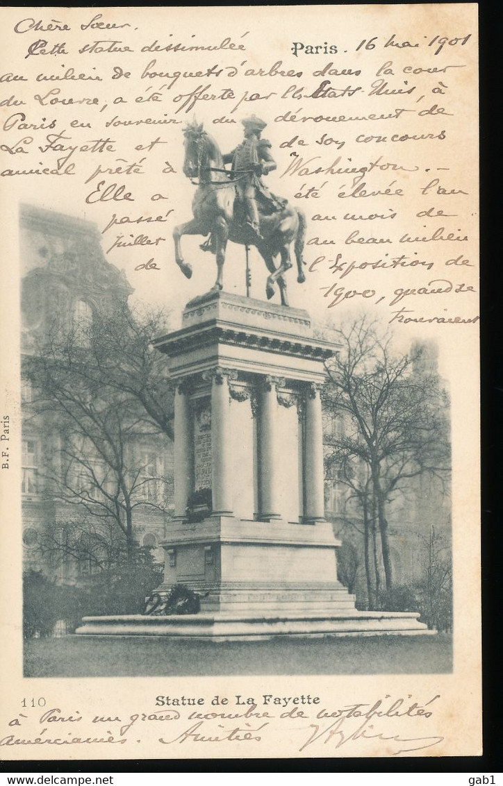 75 ---  Paris --  Statue De La  Fayette - Statues