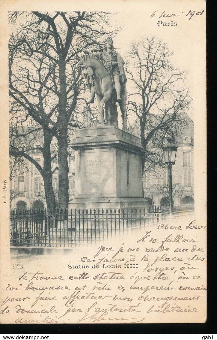 75 ---  Paris --  Statue De Louis XIII - Statues