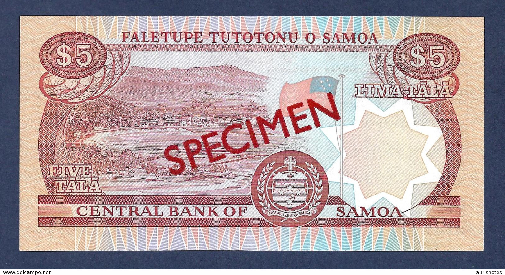 Samoa 5 Tala 1985 P26s Specimen UNC - Samoa