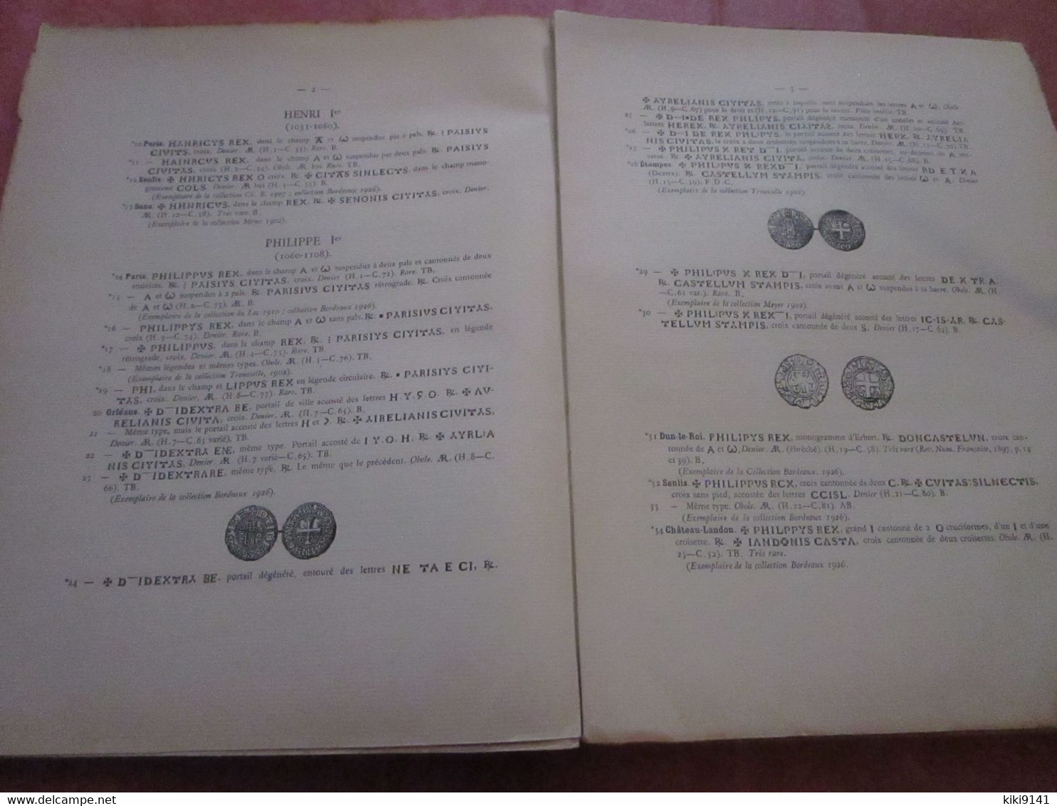 MONNAIES FRANÇAISES De Hugues Capet à Charles VIII - Catalogue 102 Pages Descriptives + 32 Planches Illustrées - Livres & Logiciels