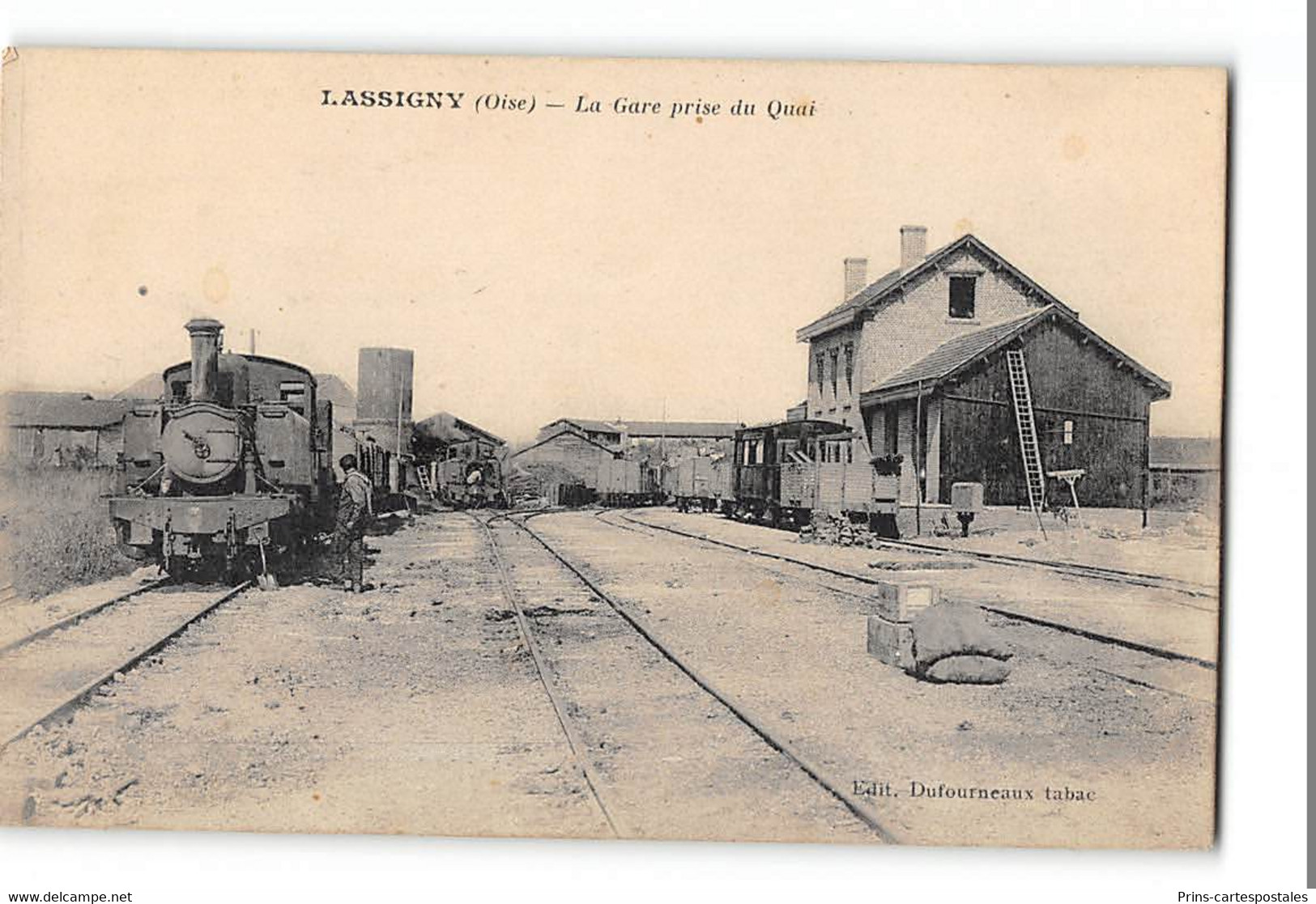 CPA 60 Lassigny La Gare Et Le Train Tramway - Lassigny