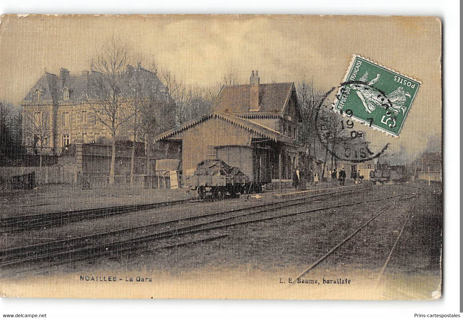 CPA 60 Noailles La Gare Et Le Train Tramway - Noailles