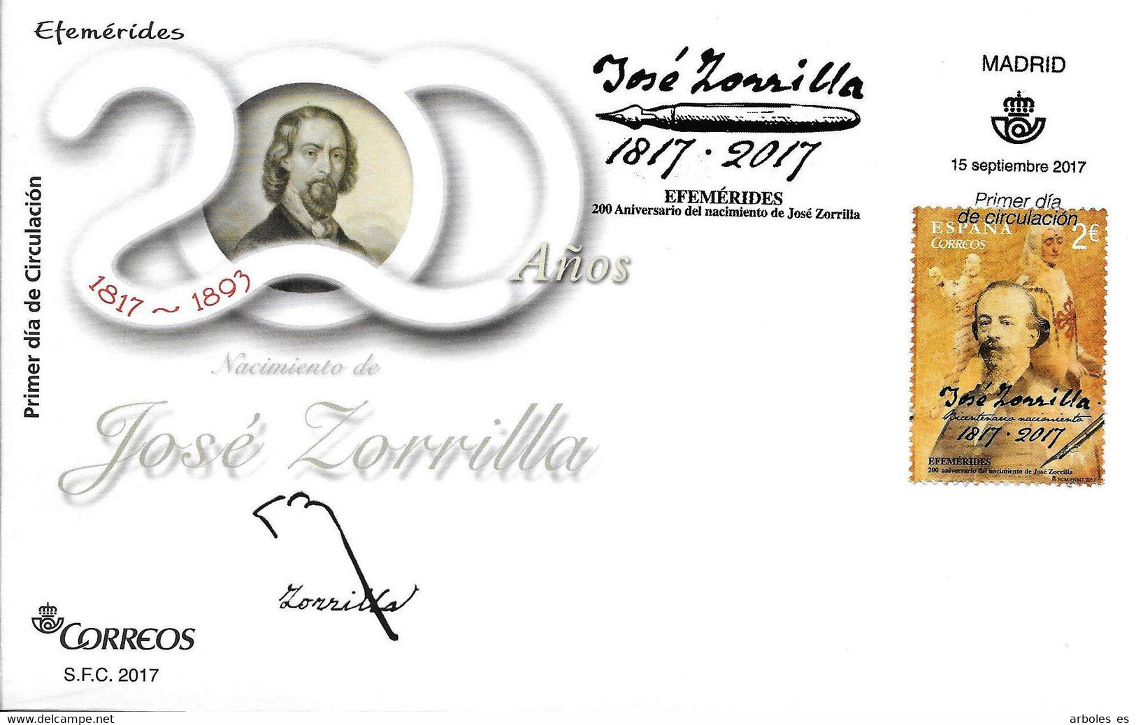 FDC - EFEMERIDES - AÑO 2017 - Nº EDIFIL 5164 - FDC