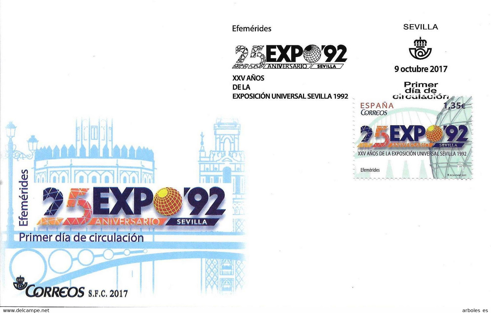 FDC - EXPO'92 - AÑO 2017 - Nº EDIFIL 5168 - FDC