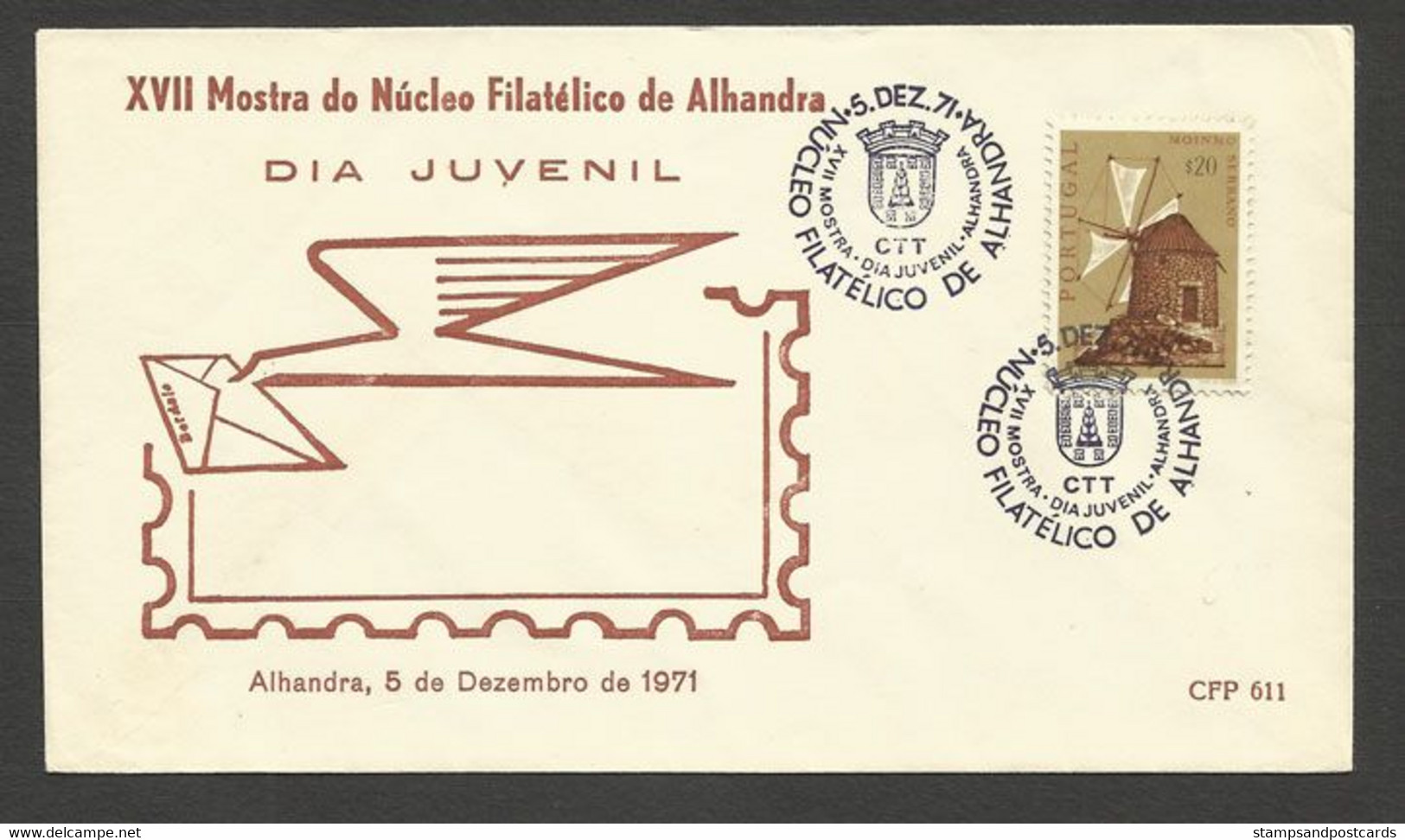 Portugal Cachet Commémoratif  Expo Philatelique Alhandra 1971 Event Postmark Stamp Expo - Maschinenstempel (Werbestempel)