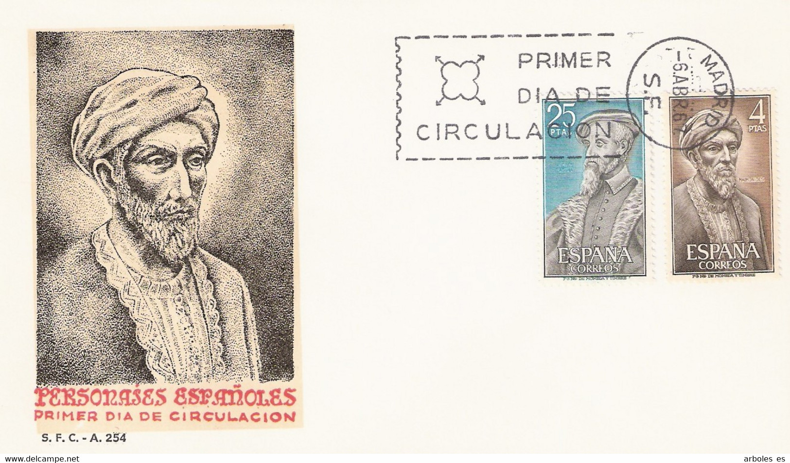 FDC - PERSONAJES - AÑO 1967 - Nº EDIFIL 1793-94 - FDC