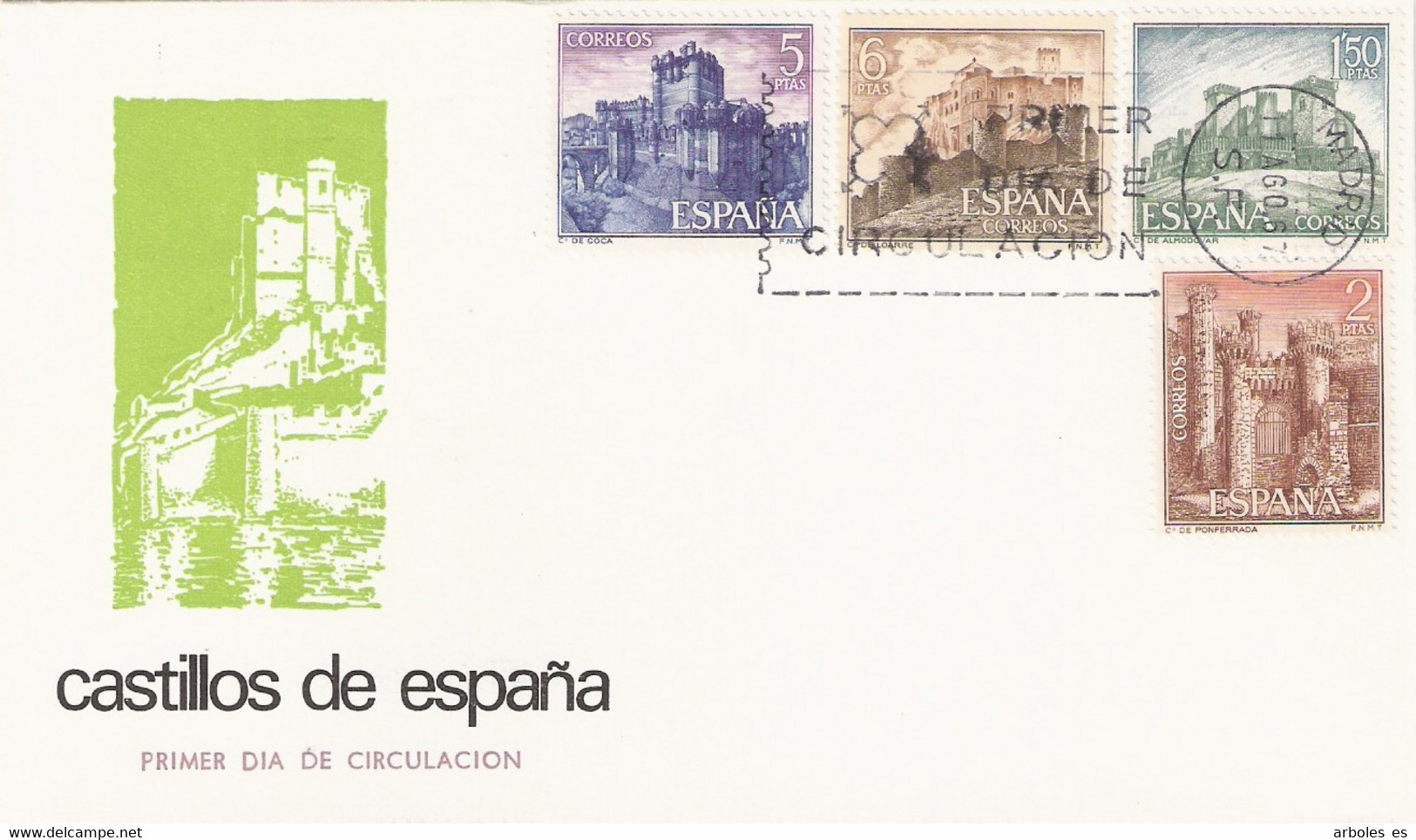 FDC - CASTILLOS ESPAÑA - AÑO 1967 - Nº EDIFIL 1809-15 - FDC