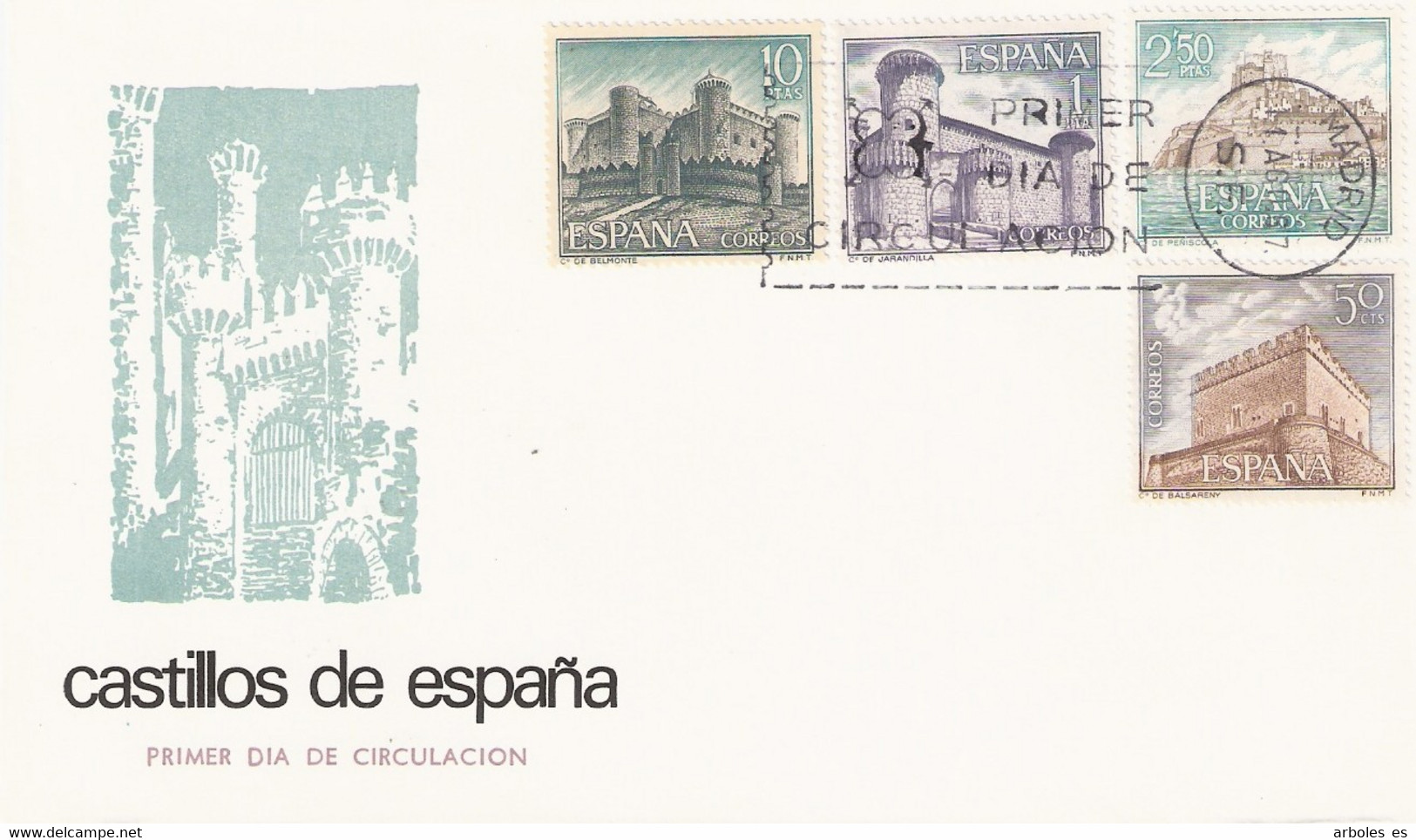 FDC - CASTILLOS ESPAÑA - AÑO 1967 - Nº EDIFIL 1810-16 - FDC