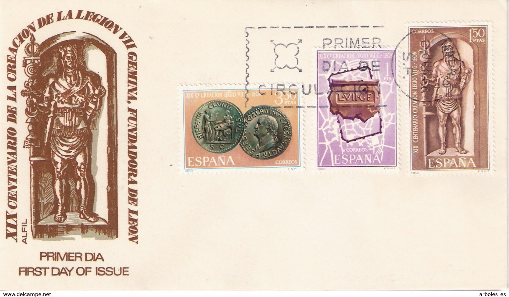 FDC - FUNDACION LEON - AÑO 1968 - Nº EDIFIL 1871-73 - FDC