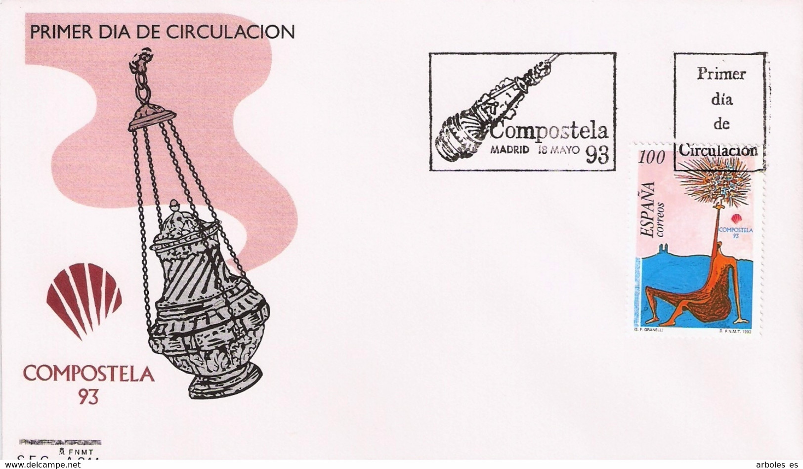 FDC - COMPOSTELA'93 - AÑO 1993 - Nº EDIFIL 3258 SH - FDC