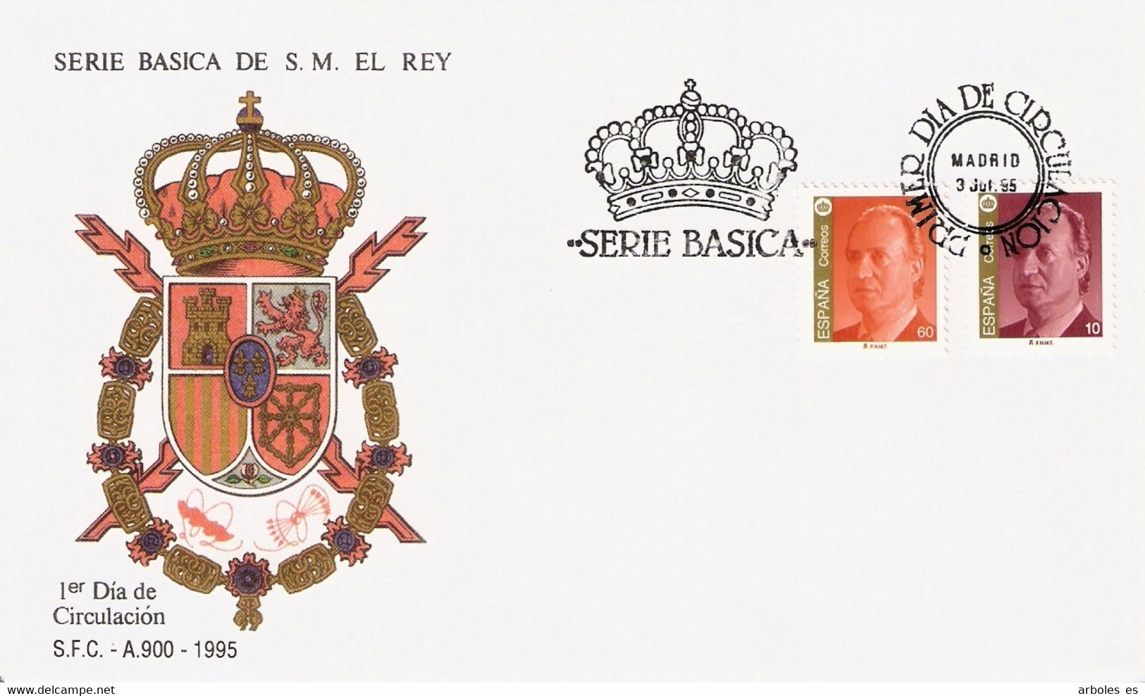 FDC - JUAN CARLOS I - AÑO 1995 - Nº EDIFIL 3378-81 - FDC