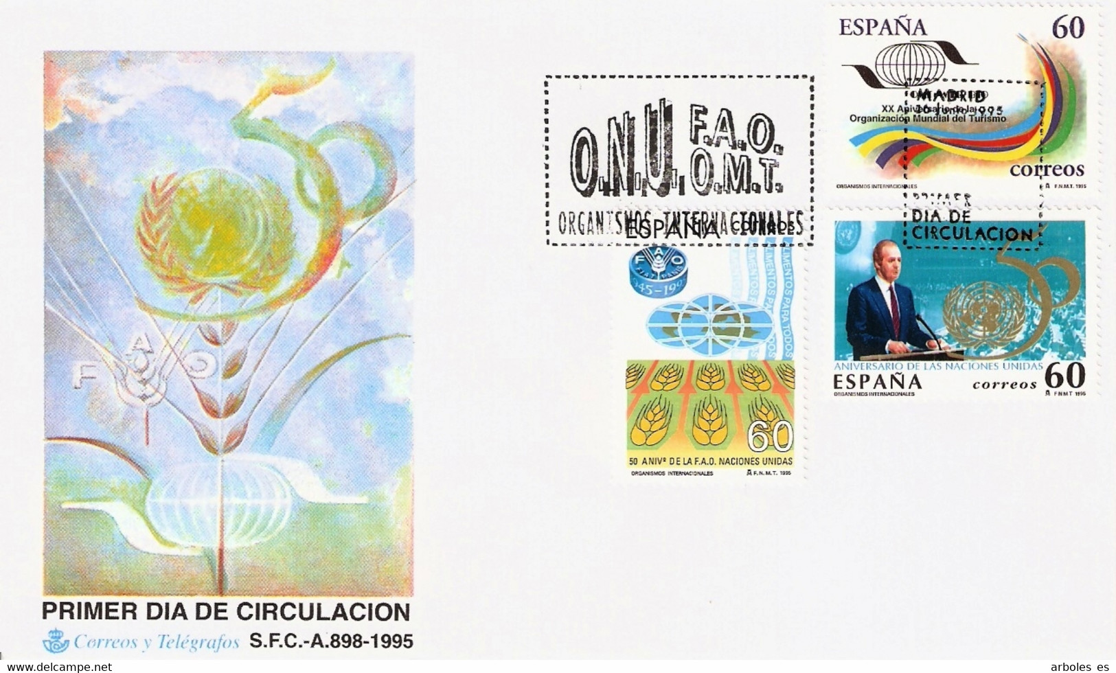 FDC - ORGANISMOS INTERN - AÑO 1995 - Nº EDIFIL 3382-84 - FDC