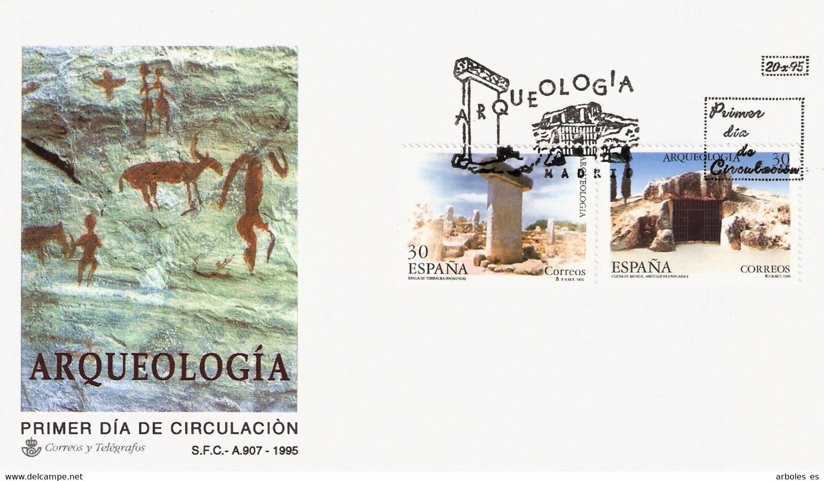 FDC - ARQUEOLOGIA - AÑO 1995 - Nº EDIFIL 3395-96 - FDC