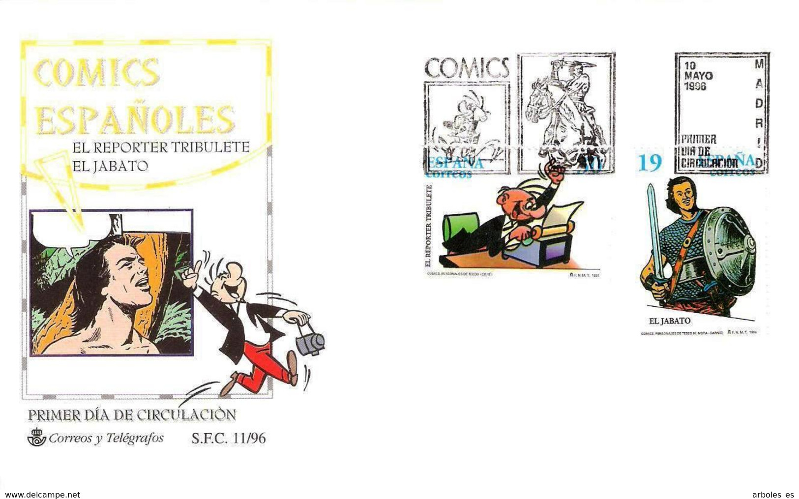 FDC - COMICS - AÑO 1996 - Nº EDIFIL 3435-36 - FDC