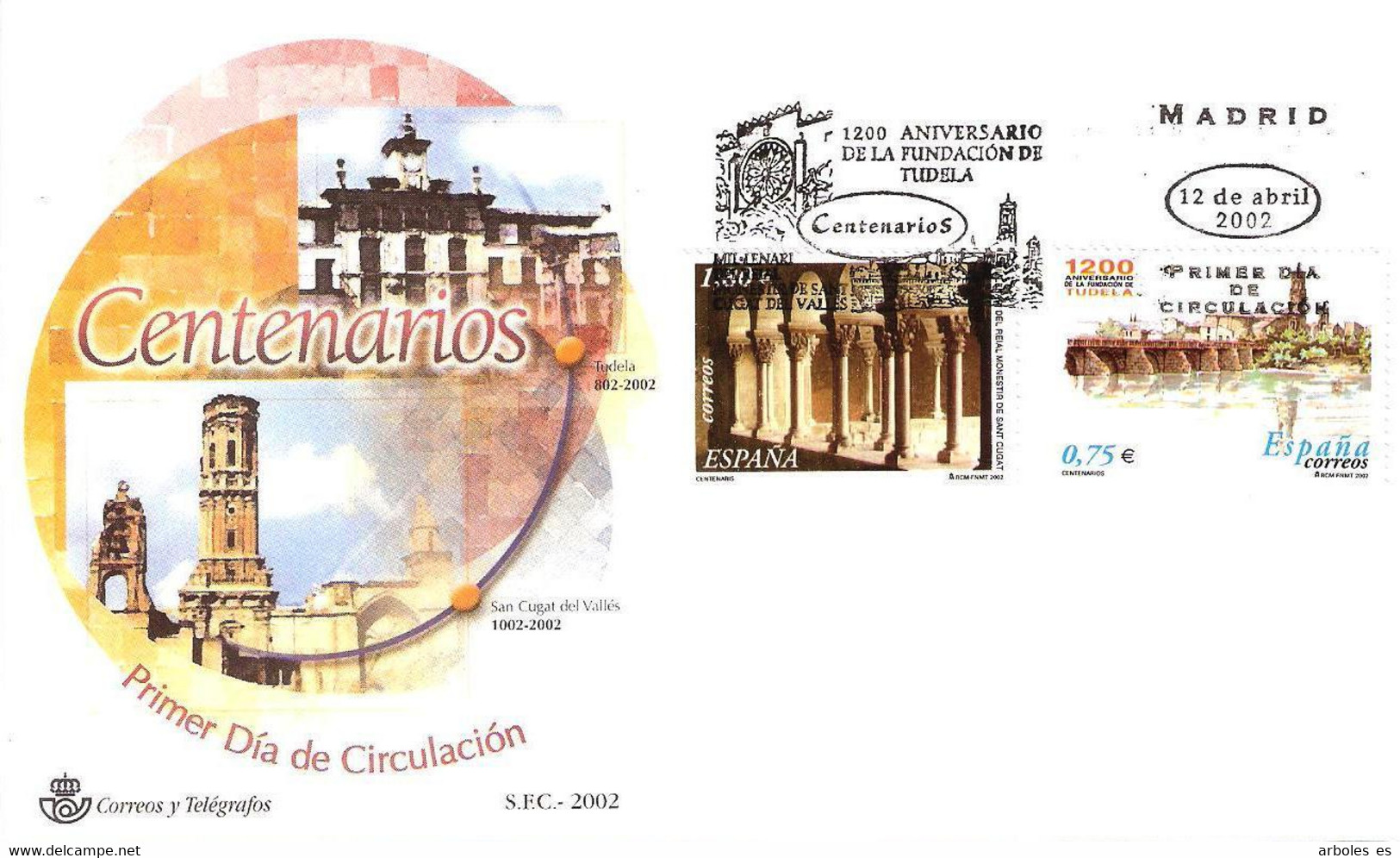 FDC - ANIVERSARIOS - AÑO 2002 - Nº EDIFIL 3892-93 - FDC