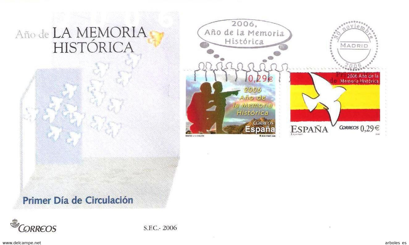 FDC - AÑO MEMORIA HISTORICA - AÑO 2006 - Nº EDIFIL 4286-87 - FDC