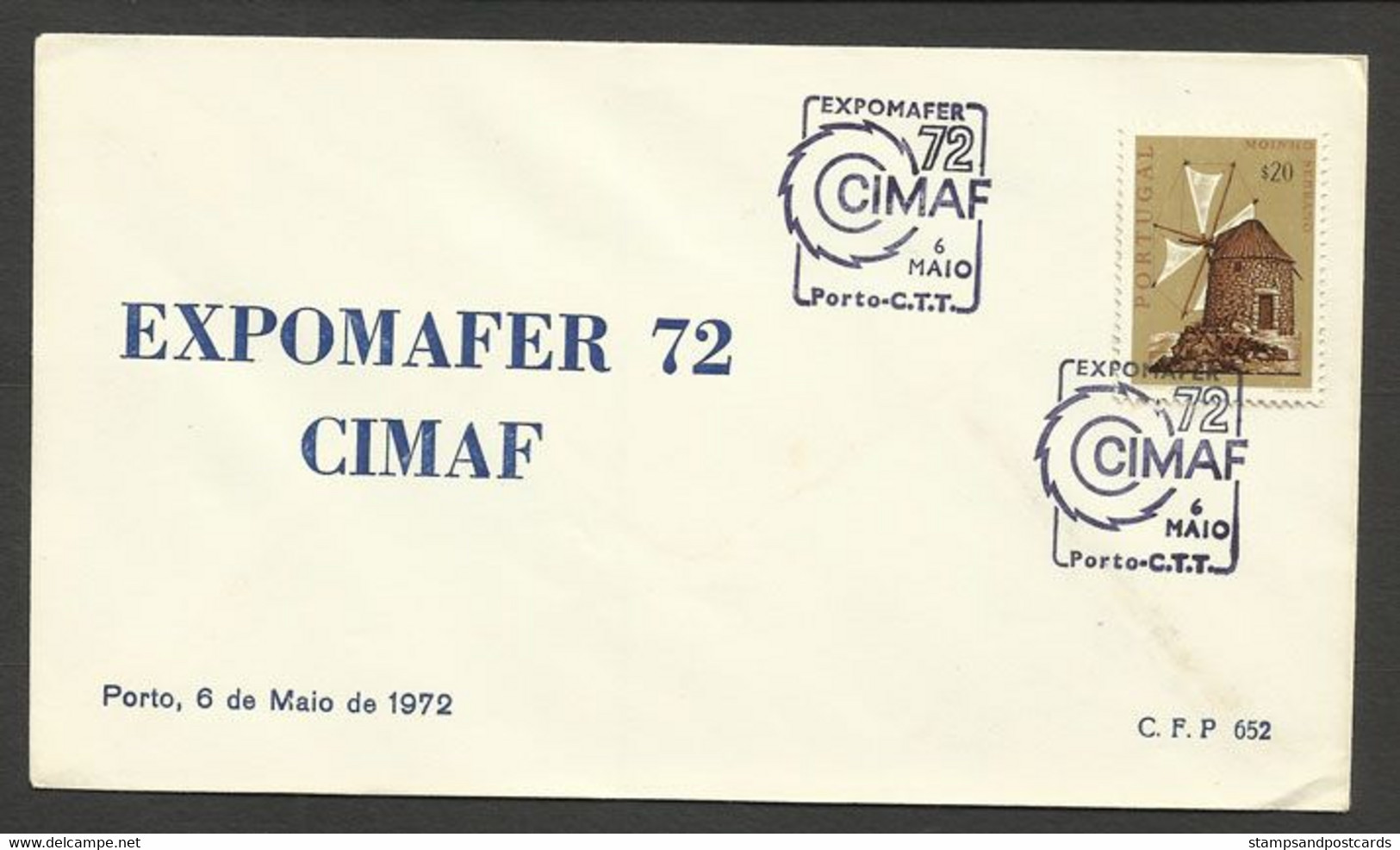 Portugal Cachet Commémoratif Expomafer 72 CIMAF 1972 Event Postmark Oporto - Flammes & Oblitérations