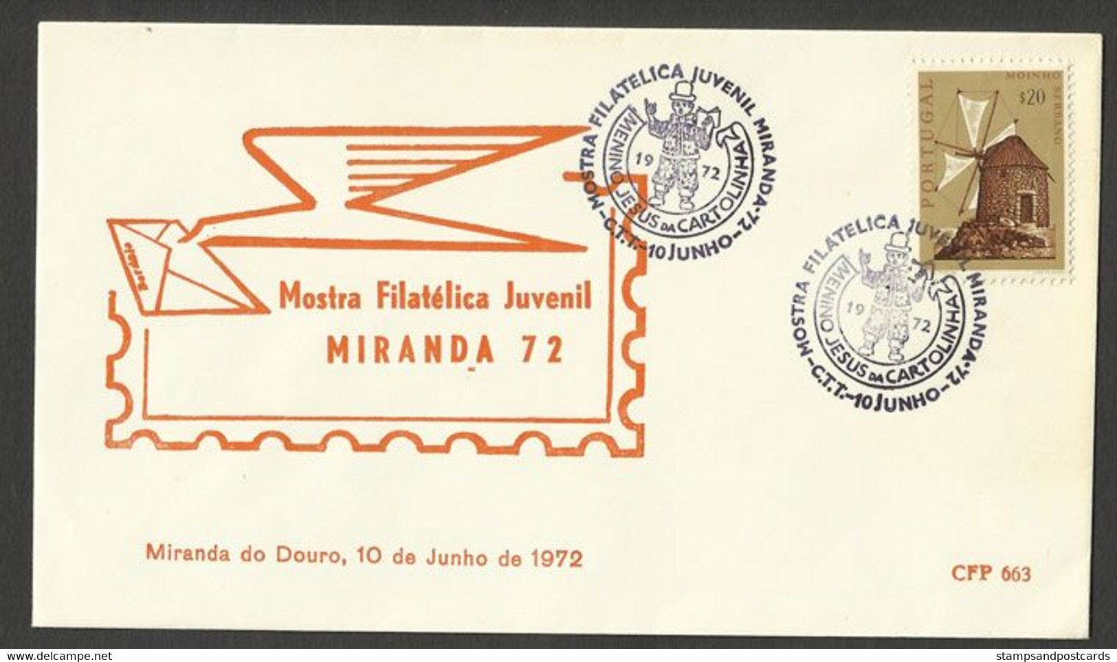 Portugal Cachet Commémoratif  Expo Philatelique Miranda Do Douro 1972 Event Postmark Stamp Expo - Maschinenstempel (Werbestempel)