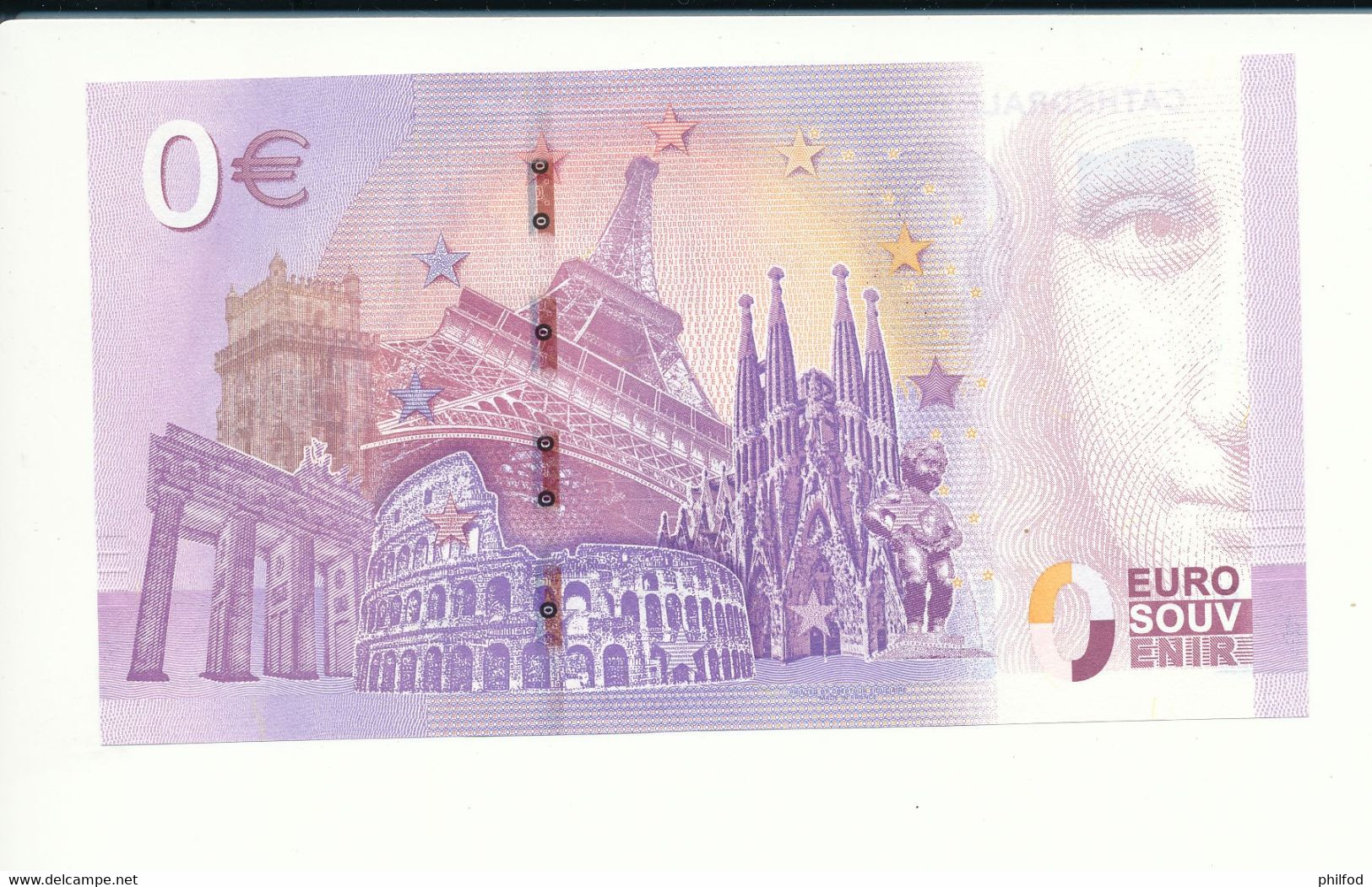 Billet Touristique 0 Euro - CATHEDRALE D'AMIENS - 2020-2 - UEHX - N° 144 - Autres & Non Classés