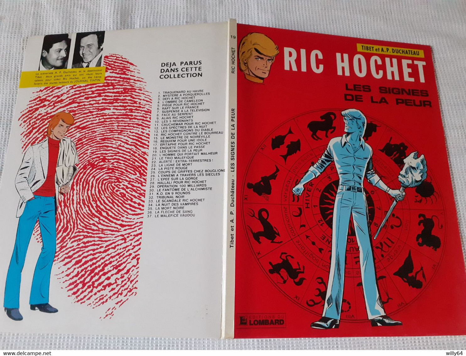 RIC HOCHET   " Les Signes De La Peur  "  1984  LOMBARD   TBE - Ric Hochet