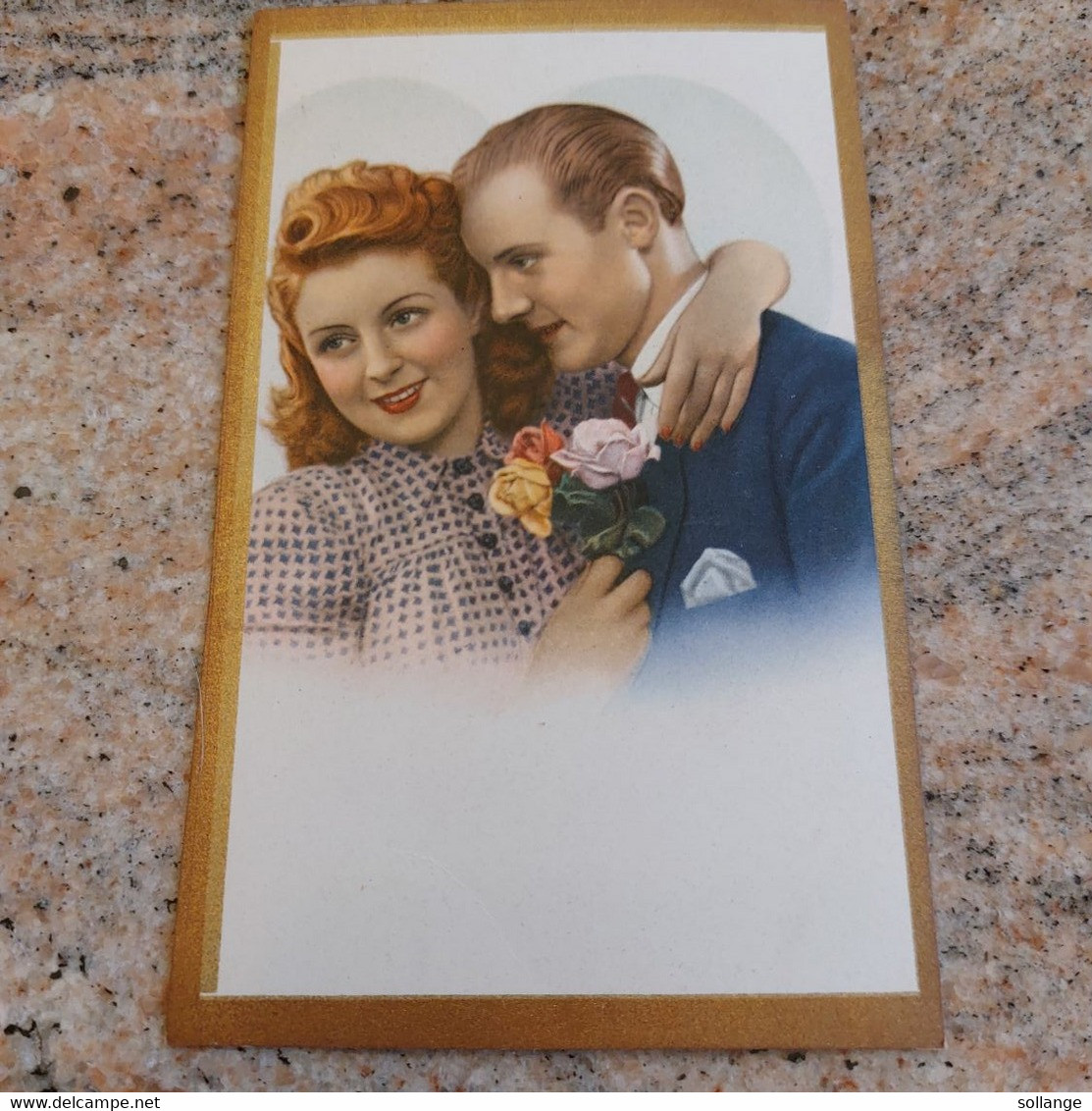 CPA Vintage Carte Vierge Couple Romantique St Valentin - San Valentino