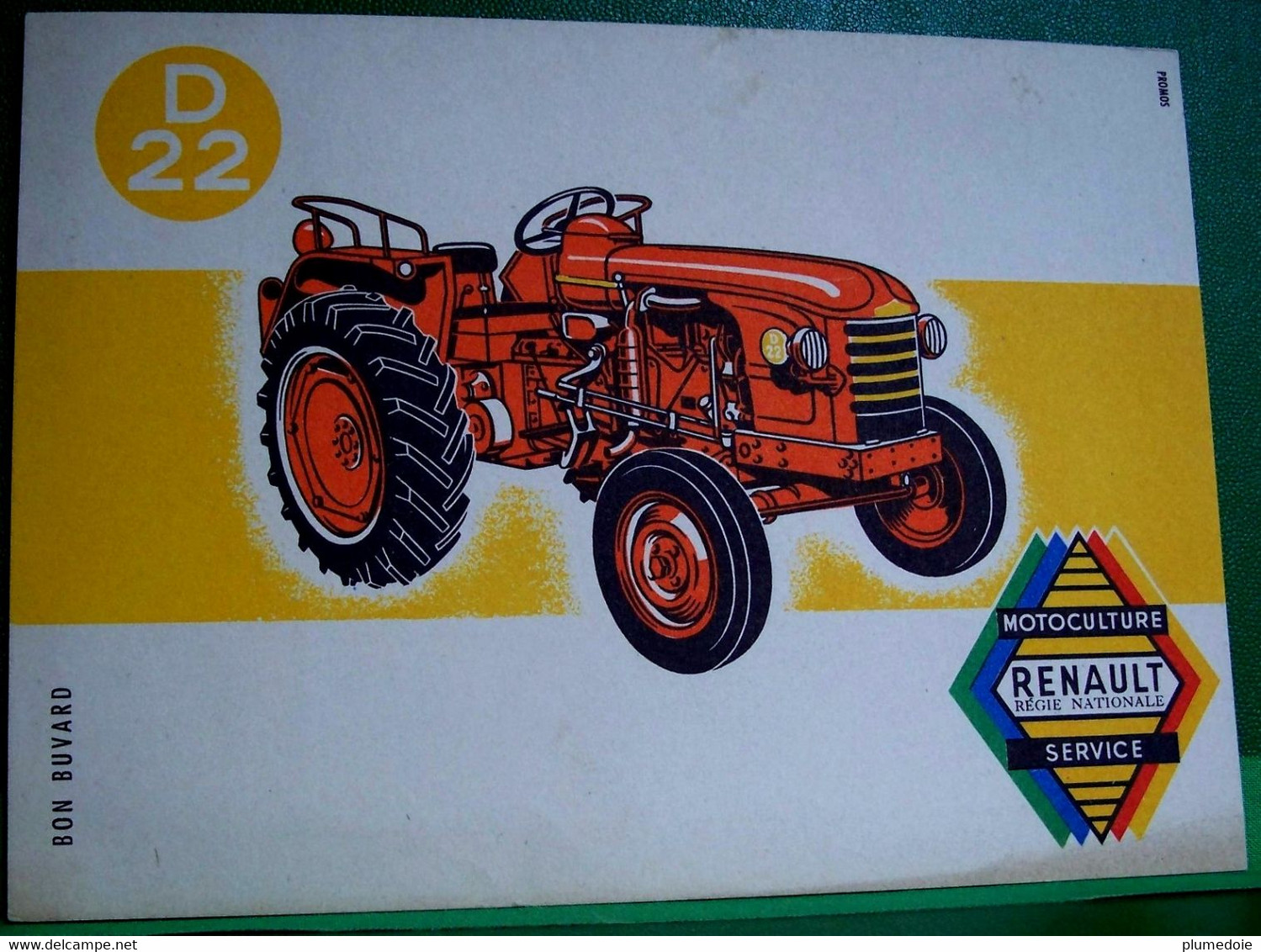 BUVARD . Lot De 2 Buvards ; RENAULT . TRACTEUR MACHINE AGRICOLE MOTOCULTURE SERVICE . LES 2 VISIBLES RECTO VERSO - Lots & Serien