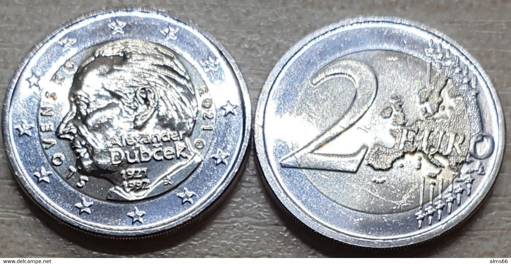 Slovakia 2 Euro 2021 UNC < Alexander Dubcek > - Slowakije