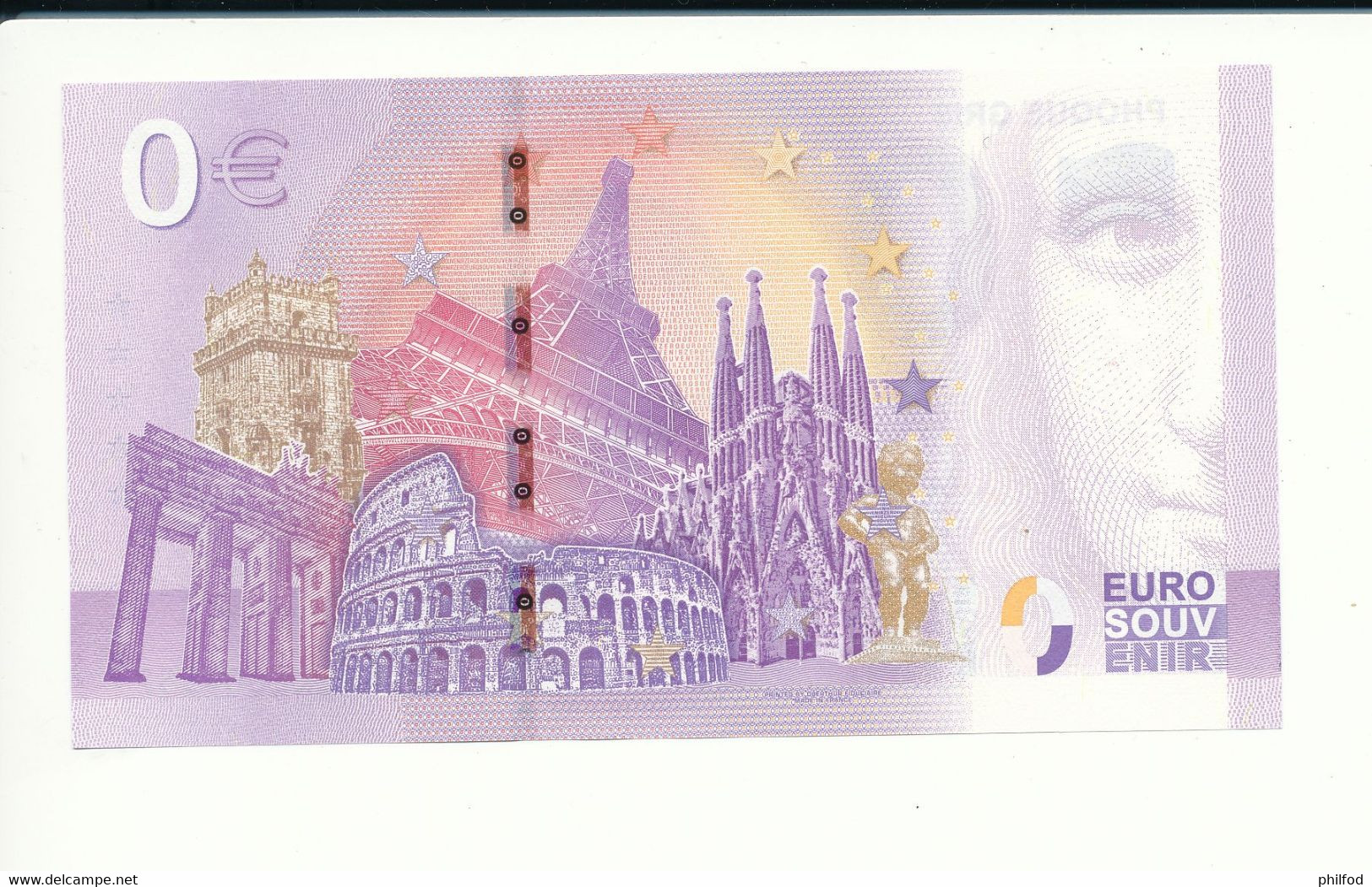 Billet Touristique 0 Euro - PHOQUE GRIS - 2020-2 - UEKE - ANNIV - N° 4557 - Autres & Non Classés