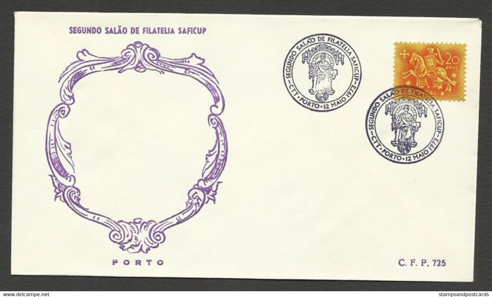 Portugal Cachet Commémoratif  Expo Philatelique Saficup Porto 1973 Event Postmark Stamp Expo - Maschinenstempel (Werbestempel)