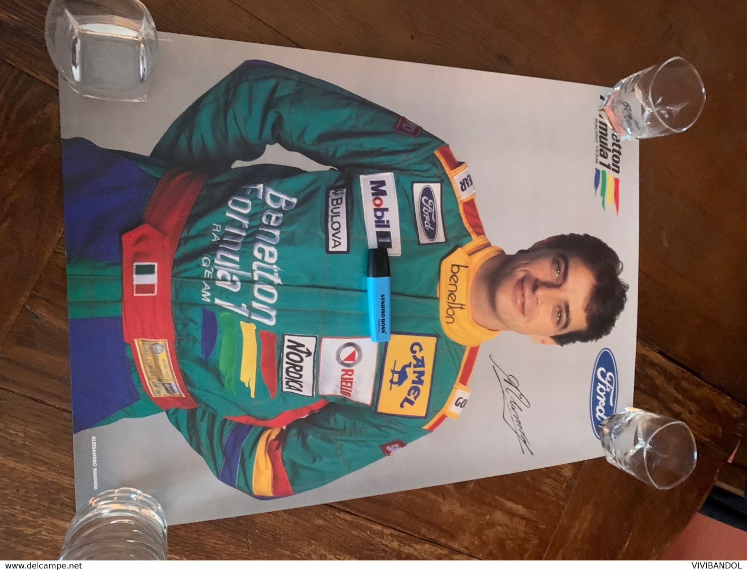 Affiche Nannini Benetton Ford - Automobile - F1