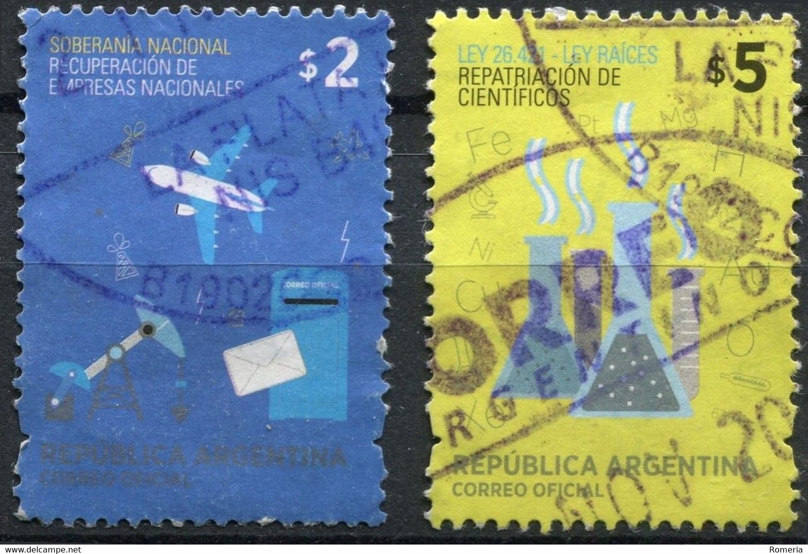 Argentine - 2014 - Yt 3018/3019 - Série Courante - Obl. - Used Stamps