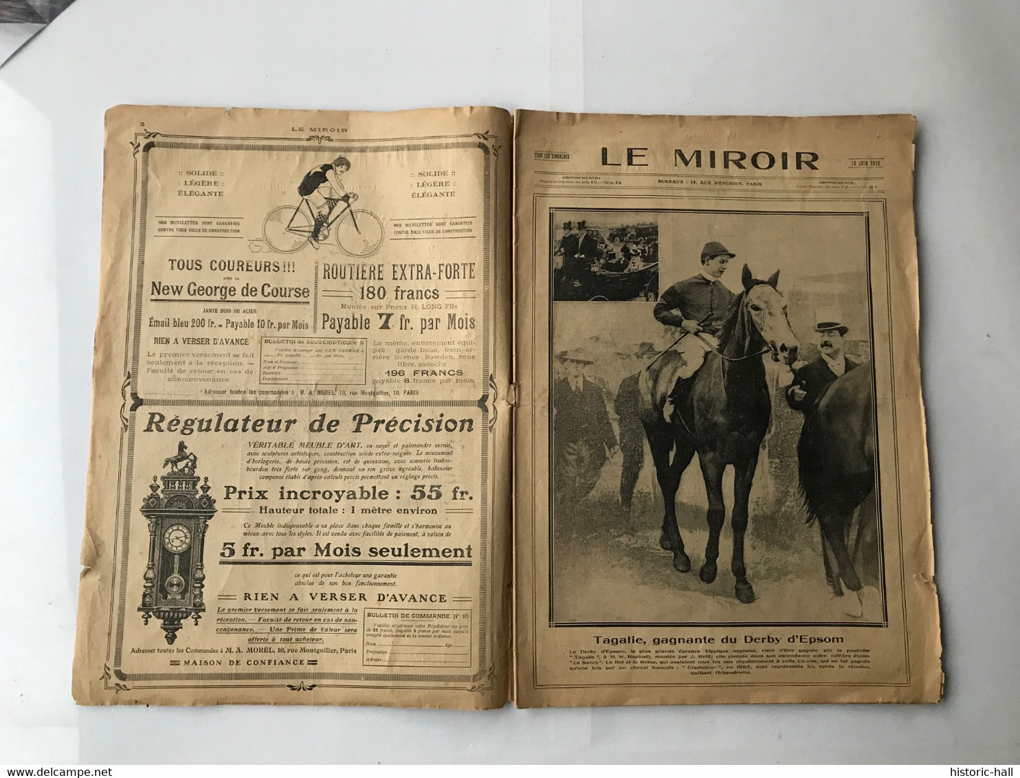 Journal - LE MIROIR - 12 - 16 Juin 1912 - Informations Générales