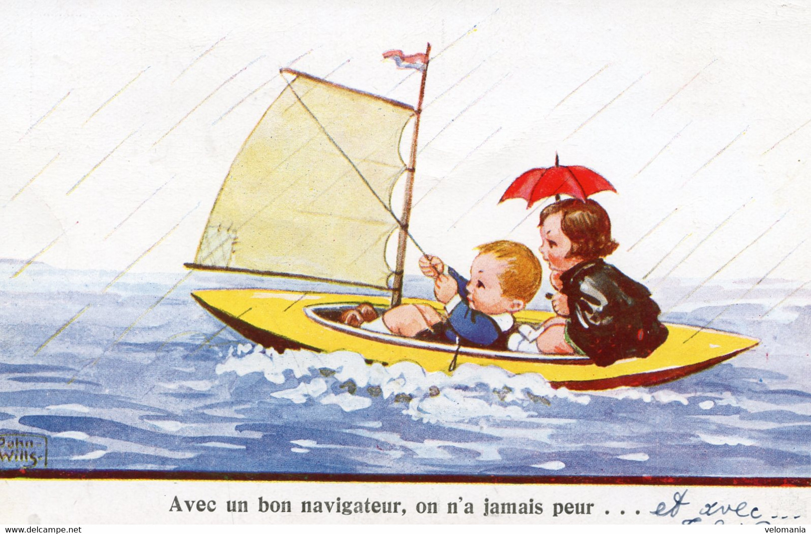 S11960 Cpa Fantaisie - Illustrateur John Wills - Avec Un Bon Navigateur ... - Wills, John