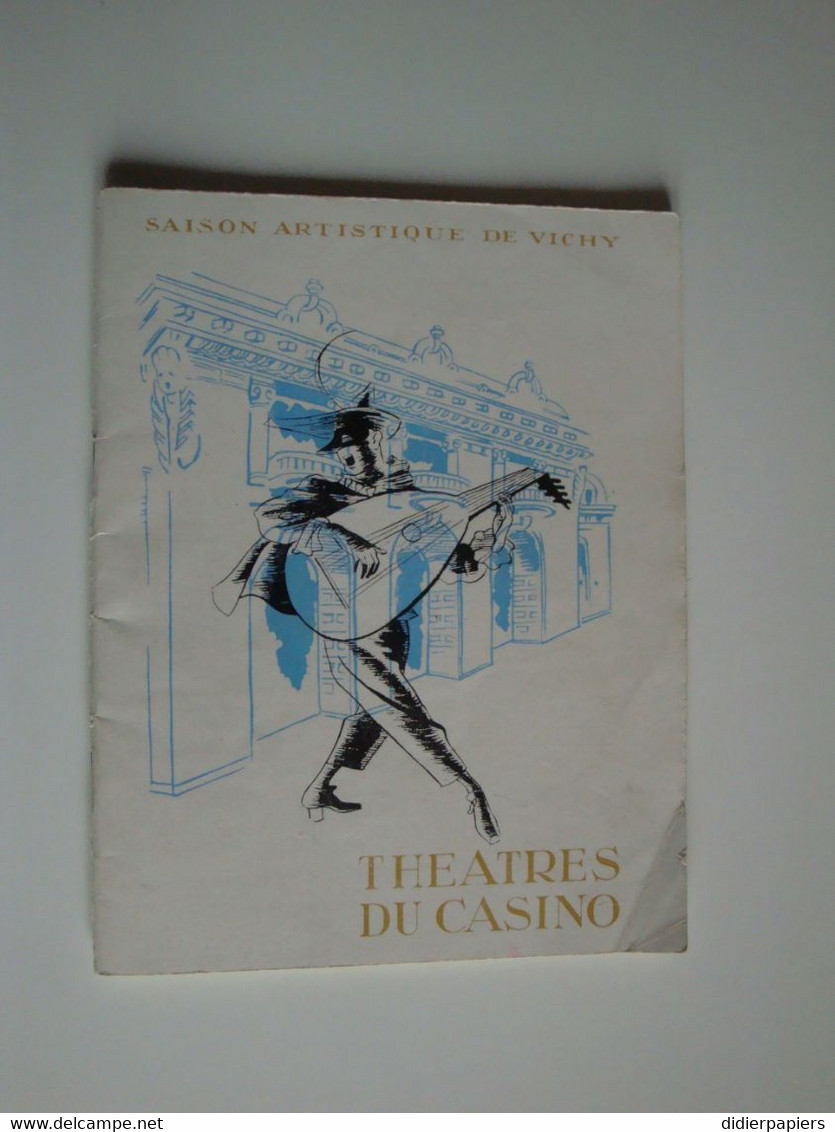 Programme Théâtres Du Casino ,Vichy,saison 1950,spectacles Lyriques,symphoniques,variétés - Programmes