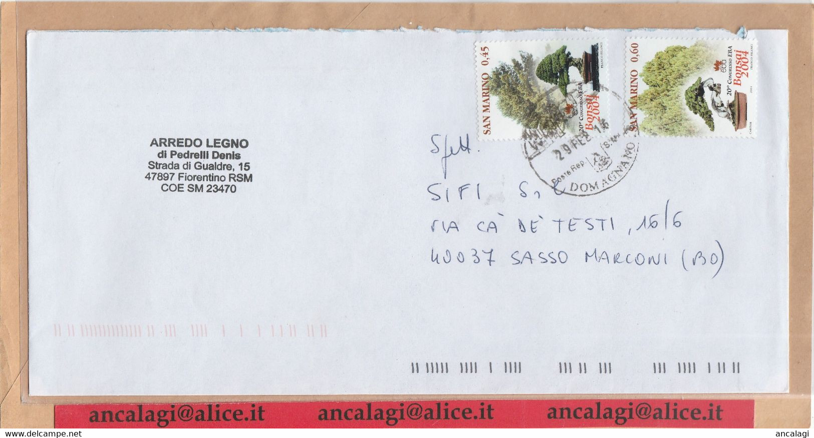 SAN MARINO 2016 - St.Post.101 - Busta Ordinaria Affrancata Con 2v. In € 1,05 - Vedi Descrizione - - Lettres & Documents