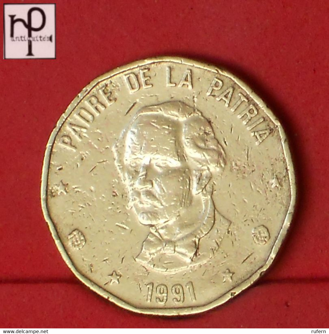 DOMINICANA REPUBLIC 1 PESO 1991 -    KM# 80,2 - (Nº53000) - Dominicana