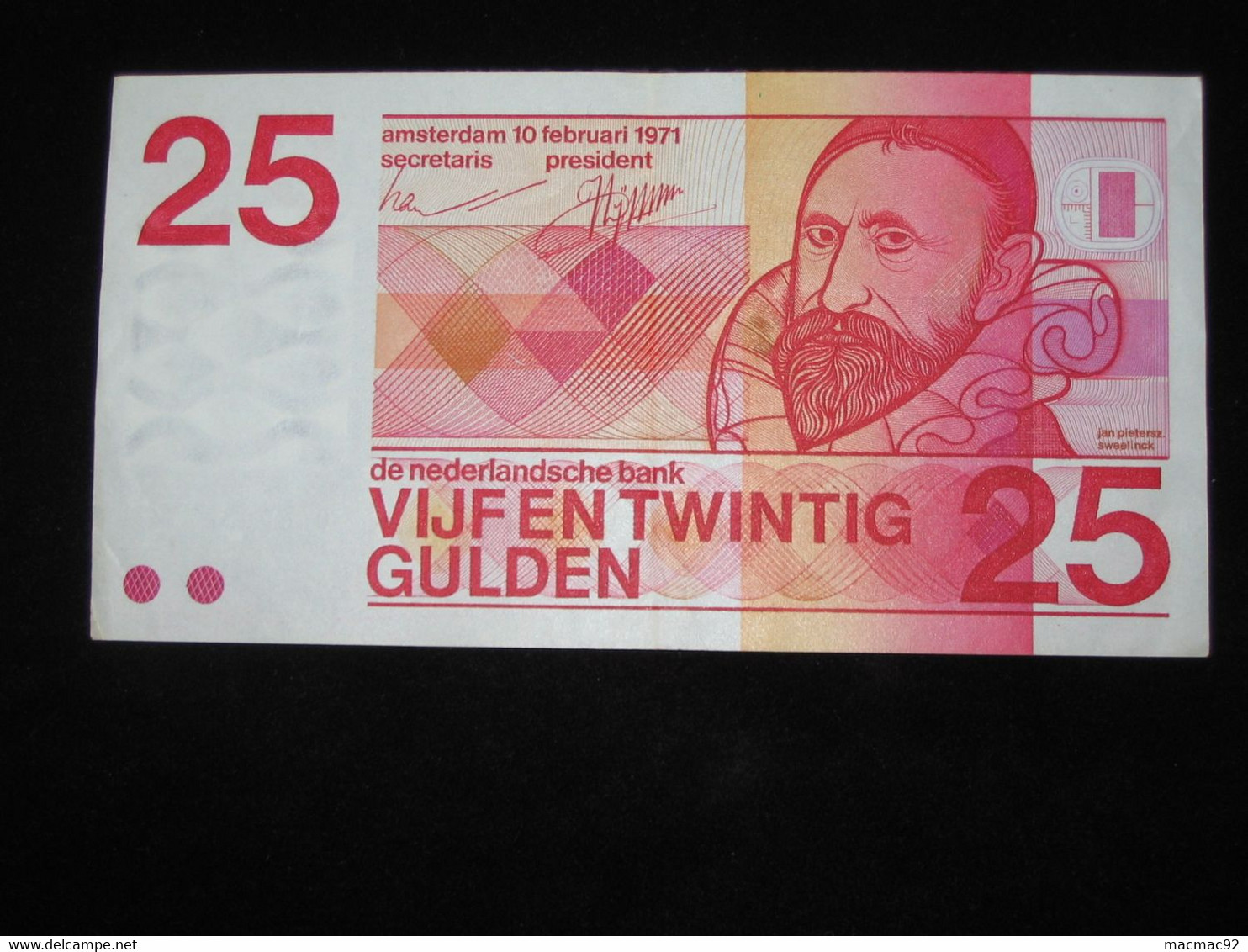 PAYS-BAS - 25 VIJF EN TWINTIG Gulden 1971 - De Nederlandsche Bank **** EN ACHAT IMMEDIAT **** - 25 Gulden