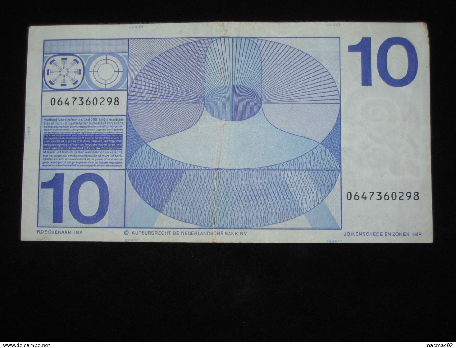 PAYS-BAS - 10 Tien Gulden 1968 - De Nederlandsche Bank **** EN ACHAT IMMEDIAT **** - 10 Gulden