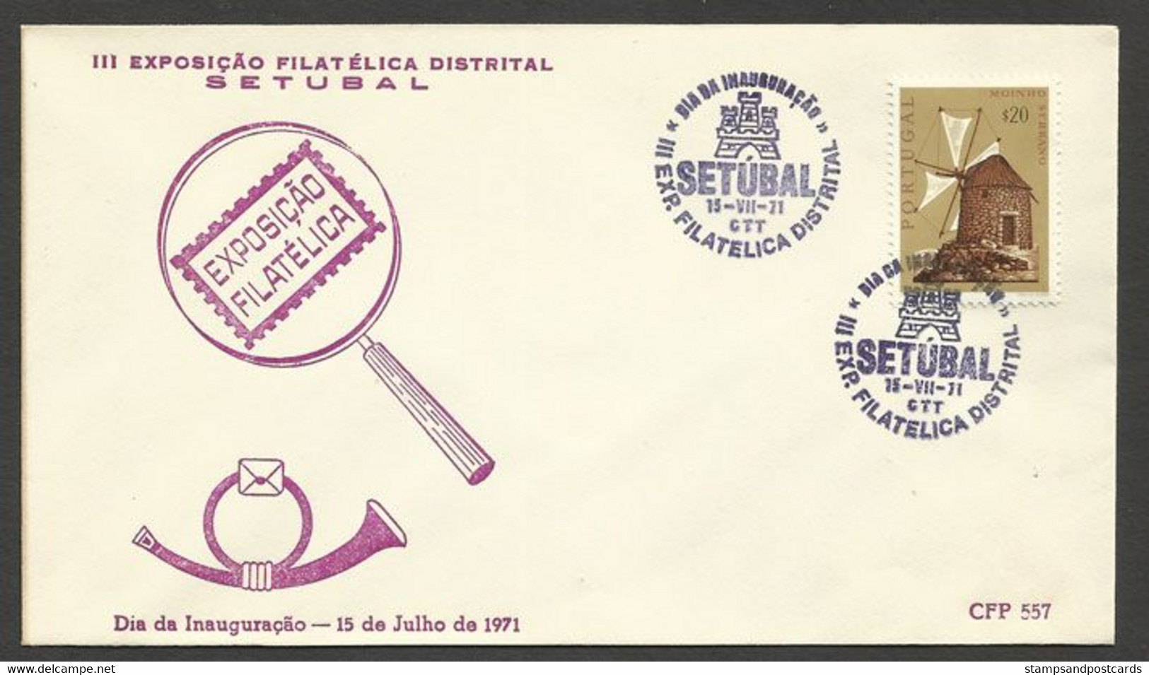 Portugal Cachet Commémoratif  Expo Philatelique Setúbal 1971 Event Postmark Philatelic Expo - Flammes & Oblitérations