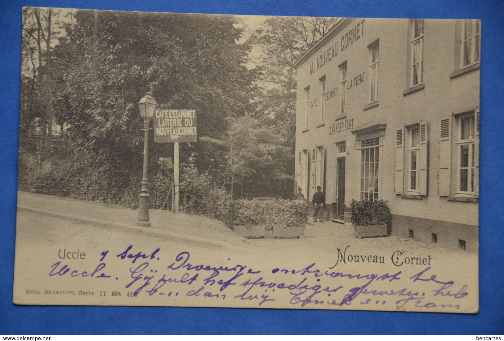 Uccle 1902: Café-Estaminet-Hôtel "au Nouveau Cornet" Animée - Uccle - Ukkel