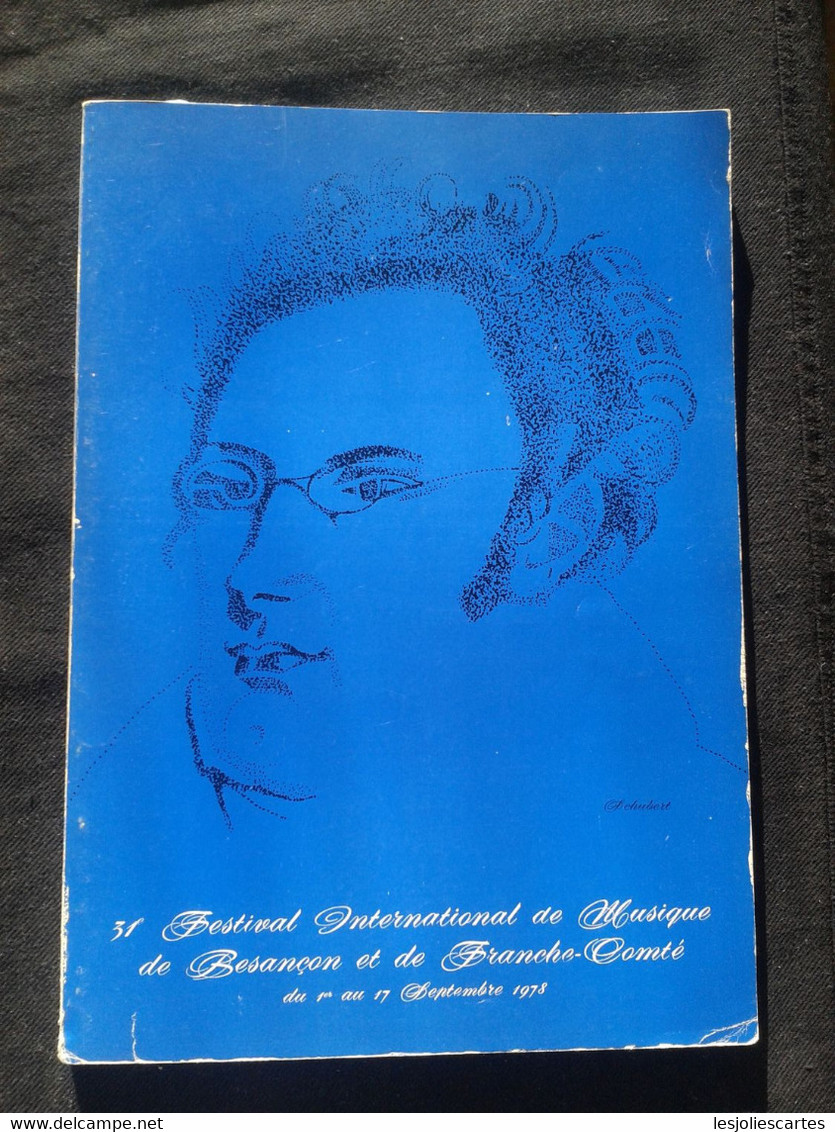 1978 FESTIVAL DE BESANCON CORBOZ LOMBARD RUDY LAGOYA SCIMONE MARRINER QUEFFELEC PROGRAMME PROGRAM - Programmes