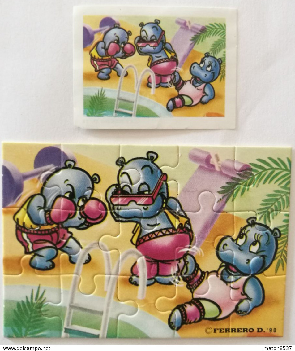 Kinder :  Happy Hippos 1992-93 - Beppo - Hippi Hippo - Babsy Baby + BPZ - Puzzels