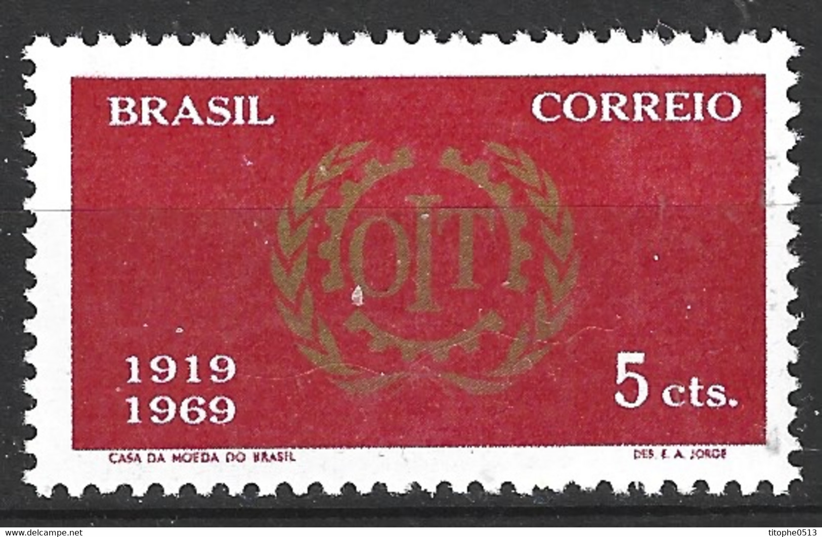 BRESIL. N°894 De 1969. OIT. - OIT