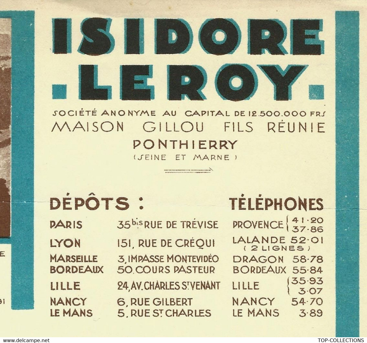 1935  ISIDORE LEROY St Fargeau  Ponthierry Seine Et Marne FABRICANTS  PAPIERS PEINTS =>GUINGOT Remiremont Vosges V. HIST - 1900 – 1949