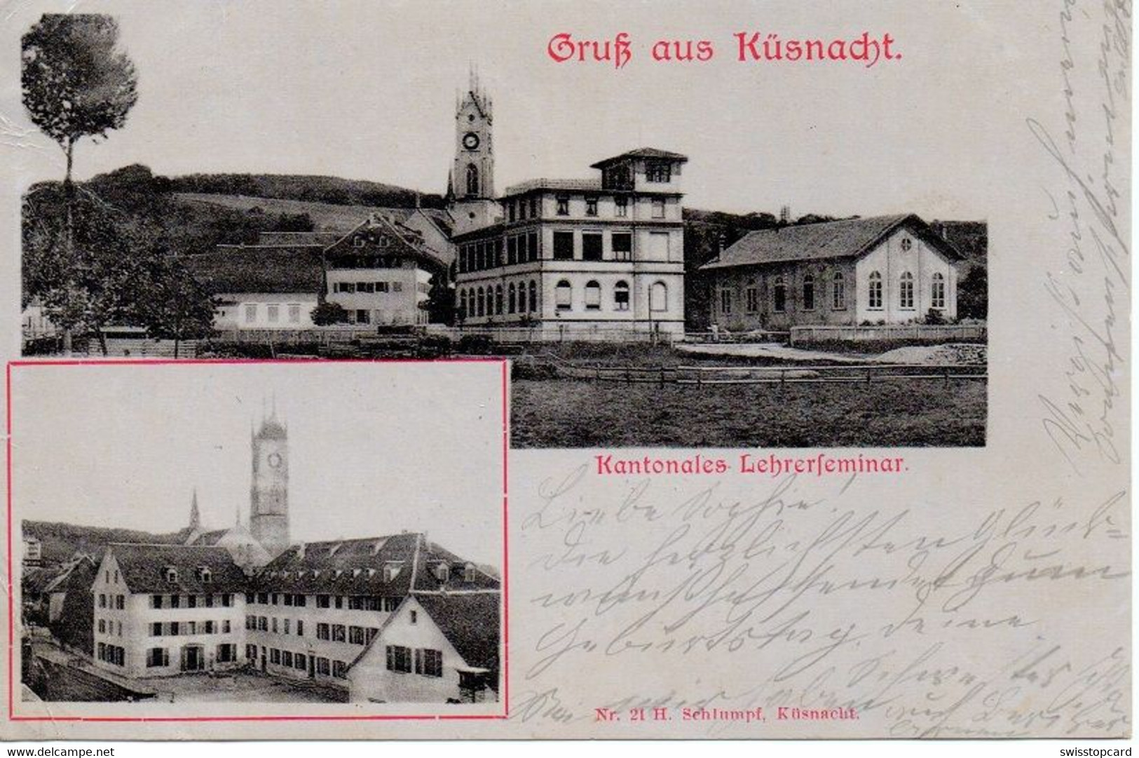 Gruss Aus KÜSNACHT Kantonales Lehrerseminar Gel. 1902 N. Eglisau - Eglisau