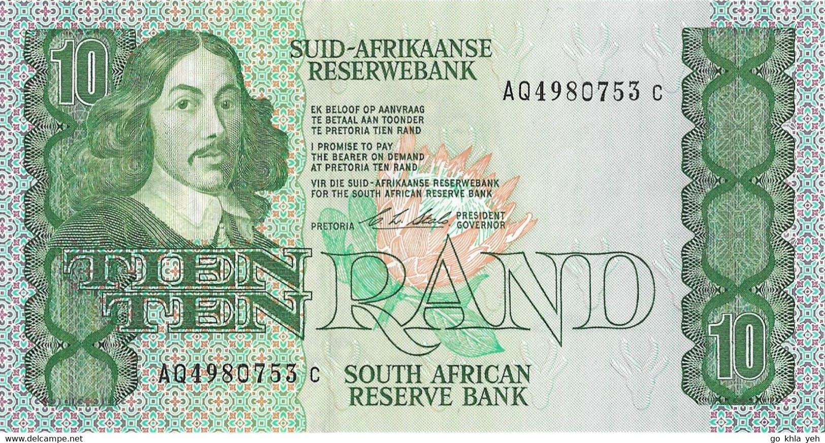 AFRIQUE DU SUD 1990 10 Rand - P.120e  Neuf UNC - Sudafrica
