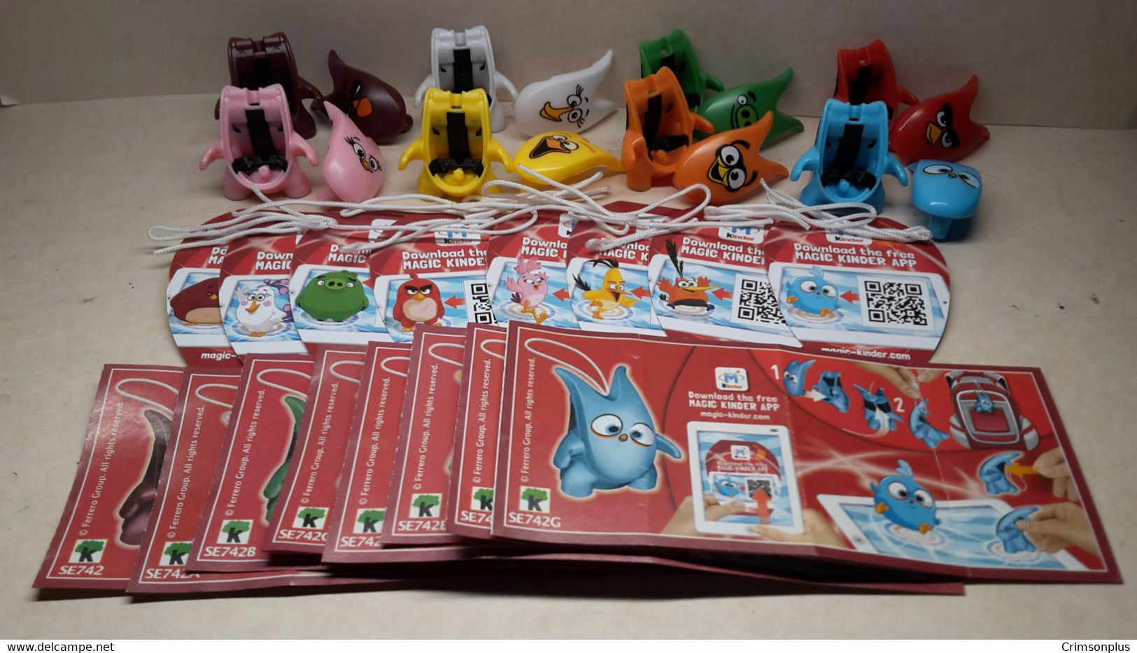 2018 Ferrero - Kinder Surprise - SE742-SE742G - Joy - Angry Birds - Complete Set + 8 BPZ's - Monoblocs