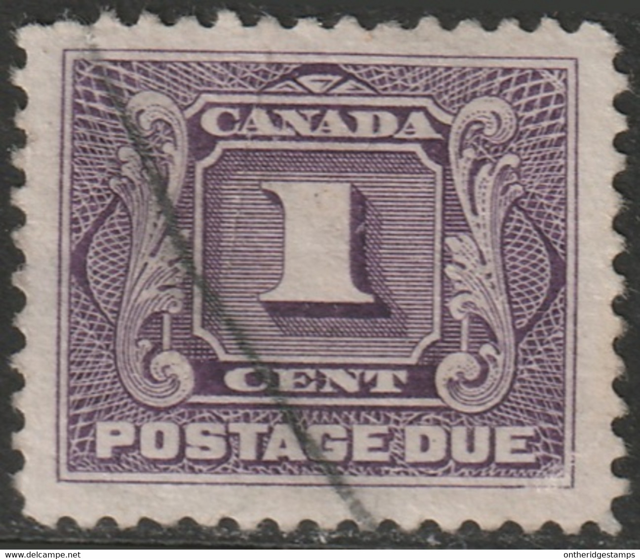 Canada 1928 Sc J1c Mi P1 Yt Taxe 1 Postage Due Used Reddish Violet - Segnatasse